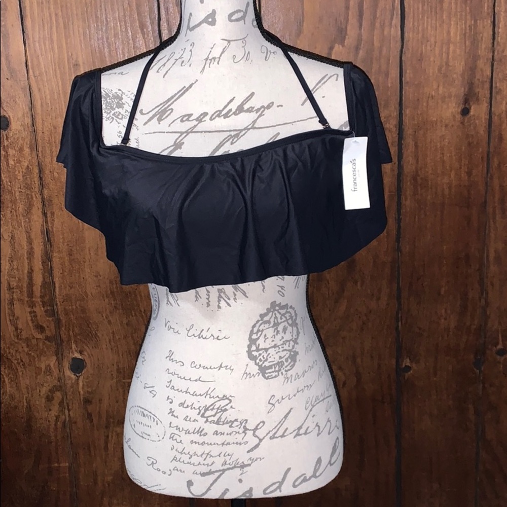 Francescas Swim Flounce Bralette Top